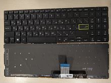 Клавиатура для ноутбука Asus VivoBook X521FA, X521FL, чёрная, без рамки, с подсветкой