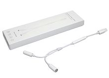 Аудио Адаптер MH026 Lightning - Dual 3,5mm (20 см) (белый) с регулировкой громкости