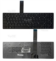 Клавиатура для ноутбука Asus K55, K55A, K55V K55VD, K55VM, K55VJ, A55, U57, K75VJ Series. Плоский Enter. Черная, без рамки.  NSK-UGR0R.