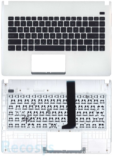 Клавиатура для ноутбука Asus X401U белая топ-панель